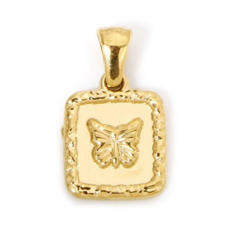 Picture of Vacuum Plating 304 Stainless Steel Retro Charm Pendant Gold Plated Key Cross