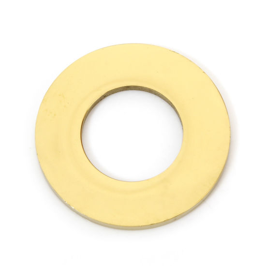 Imagen de 2 Unidades 304 Acero Inoxidable Etiqueta con Nombre para Collar de Perro Puede Tallar Llana Colgantes Anillo Chapado en Oro Pulido de Doble Cara 25mm Dia
