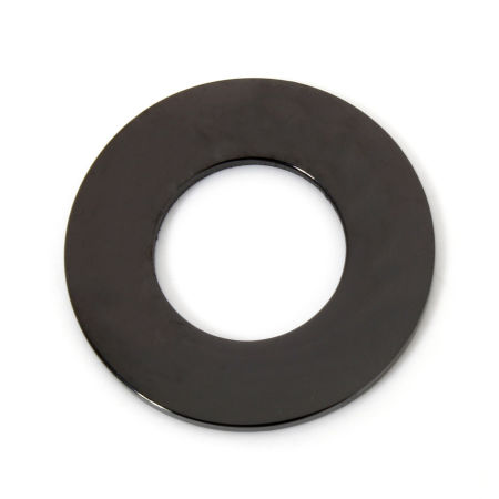 Picture of 2 PCs 304 Stainless Steel Pet ID Dog Collar Name Tag Blank Stamping Tags Charms Circle Ring Black Double-sided Polishing 25mm Dia.