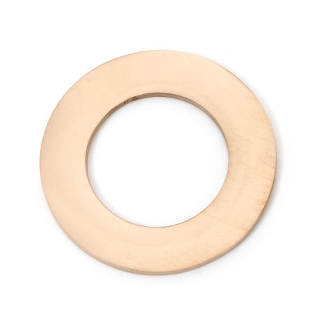 Picture of 2 PCs 304 Stainless Steel Pet ID Dog Collar Name Tag Blank Stamping Tags Charms Circle Ring Rose Gold Double-sided Polishing 30mm Dia.