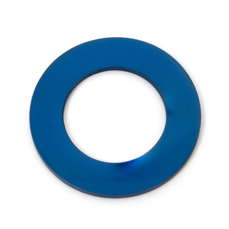 Picture of 2 PCs 304 Stainless Steel Pet ID Dog Collar Name Tag Blank Stamping Tags Charms Circle Ring Blue Double-sided Polishing 30mm Dia.