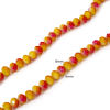 Imagen de 1 Sarta (Aprox 136 Unidades/Sarta) Vidrio Cuentas Para Hacer Joyas De Bricolaje Ábaco, Naranja Degradado de Color Sección Aprox 8mm x 6mm, Agujero: Aprox 1mm, 84.5cm longitud