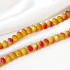 Imagen de 1 Sarta (Aprox 136 Unidades/Sarta) Vidrio Cuentas Para Hacer Joyas De Bricolaje Ábaco, Naranja Degradado de Color Sección Aprox 8mm x 6mm, Agujero: Aprox 1mm, 84.5cm longitud