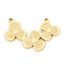 Image de 1 Pièce Connecteurs Pendentifs Breloques en 304 Acier Inoxydable Placage sous Vide Plaqué Or 18K Fleur 3cm x 1.9cm