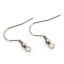 Imagen de 40 Unidades 304 Acero Inoxidable Pendientes de Ganchos de Alambre para la Oreja para Accesorios de Fabricación de Joyas DIY Tono de Plata Con Lazo 22mm x 21mm