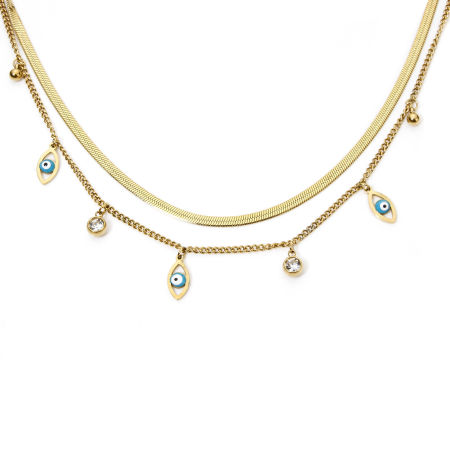 Picture of Vacuum Plating 304 Stainless Steel Pendant Necklace 18K Gold Plated