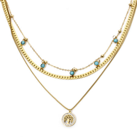 Picture of Vacuum Plating 304 Stainless Steel Pendant Necklace 18K Gold Plated