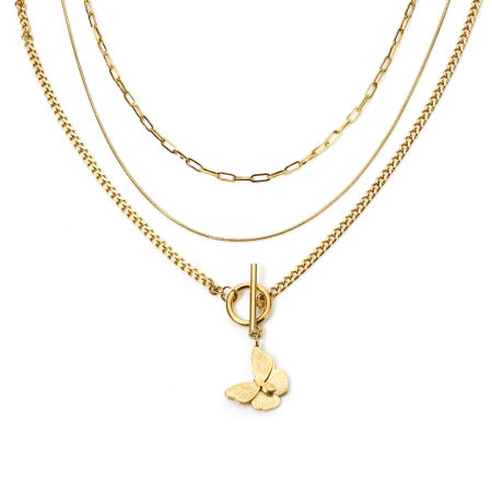 Picture of Vacuum Plating 304 Stainless Steel Pendant Necklace 18K Gold Plated