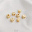 Imagen de 5 Unidades Latón Cuentas Para Hacer Joyas De Bricolaje 14K Oro Real Chapado Dados Cuadrado Aprox 7mm x 7mm