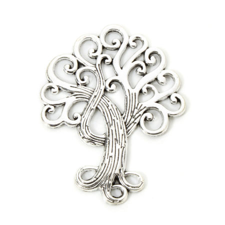 Imagen de 5 Unidades Zamak Colgantes Árbol de la Vida Hueco 7.2cm x 5.6cm