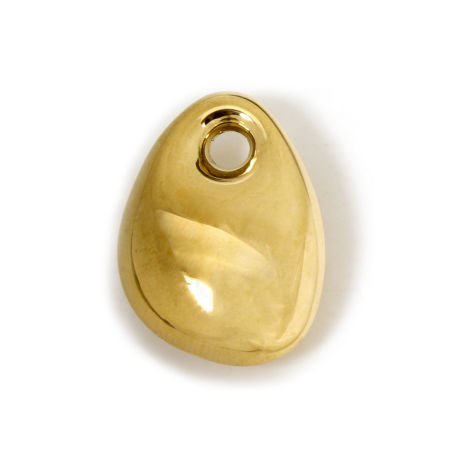Picture of 1 Piece Eco-friendly PVD Vacuum Plating Waterproof Anti-Tarnish Hypoallergenic 304 Stainless Steel Charms 14K Real Gold Plated Irregular 3D 23mm x 17mm