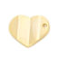 Immagine di 5 Pz Ottone San Valentino Ciondoli Cuore Placcato Oro 18K 15.5mm x 12.5mm