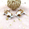 Picture of 2 PCs Resin 3D Pendants Dog Animal Silver Tone Brown Mini Simulation 4.7cm x 1.4cm