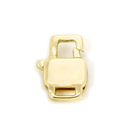 1 個 エコフレンドリー 真鍮 カニカン 長方形 12mm x 8mm、 の画像