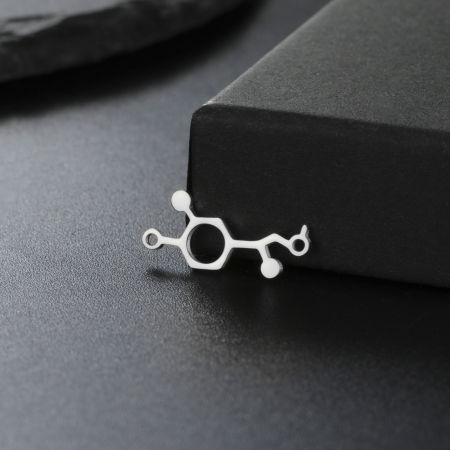 Picture of 304 Stainless Steel Connectors Charms Pendants Chemical Formula Hollow 14mm x 12mm