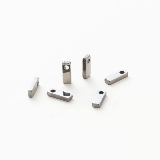 Изображение 5 ШТ 304 Нержавеющая Сталь Мини Подвески Серебряный Тон Заглавная буква Сообщение“ I ” Ролик Полировка 10мм x 2мм