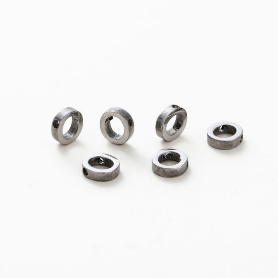 Изображение 5 ШТ 304 Нержавеющая Сталь Мини Подвески Серебряный Тон Заглавная буква Сообщение“ O ” Ролик Полировка 10мм x 9мм