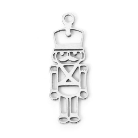 Immagine di 3 Pz 304 Acciaio Inossidabile Ciondoli Soldato Tono Argento Filigrana 22.5mm x 8mm
