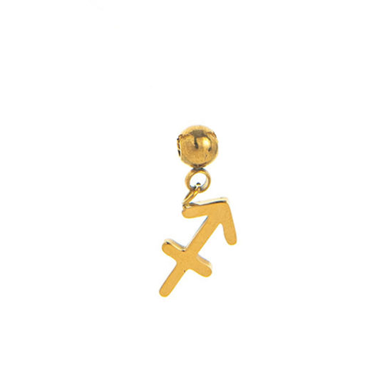 Изображение 1 Piece Eco-friendly PVD Vacuum Plating 304 Stainless Steel Charms 18K Gold Plated Sagittarius Sign Of Zodiac Constellations Swipeable 15mm x 6mm