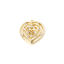 Picture of 2 PCs Eco-friendly Brass Valentine's Day Charms 18K Real Gold Plated Heart Hollow Clear Cubic Zirconia 18mm x 16mm