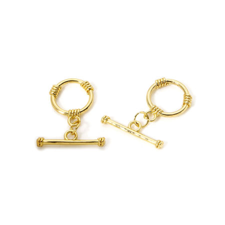 Picture of Brass Toggle Clasps Round Heart Multicolor