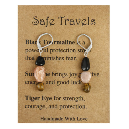 Picture of Dainty Pastoral Style Silver Tone 304 Stainless Steel & Gemstone Irregular Beaded Lever Back Clips Earrings For Women 4.5cm x 0.7cm
