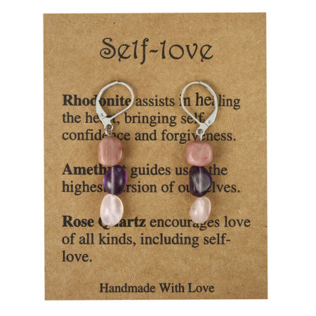 Picture of Dainty Pastoral Style Silver Tone 304 Stainless Steel & Gemstone Irregular Beaded Lever Back Clips Earrings For Women 4.5cm x 0.7cm
