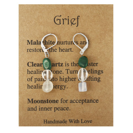Picture of Dainty Pastoral Style Silver Tone 304 Stainless Steel & Gemstone Irregular Beaded Lever Back Clips Earrings For Women 4.5cm x 0.7cm