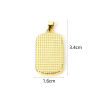 Imagen de 1 Unidad Respetuoso del Medio Ambiente Latón Positive Quotes Energy Colgantes 18K Oro Real Chapado Blanco Rectángulo Mensaje " LOVE PEACE LUCKY HAPPY " Esmalte 3.4cm x 1.6cm