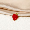 Изображение 2 ШТ Экологичный Латунь День святого Валентина Подвески 18K настоящее золото с покрытием Красный С Эмалью Сердце 17мм x 11мм