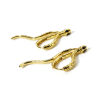 Bild von 1 Paar Umweltfreundlich Stilvoll 18K Echtgold plattiert Messing + Kubisch Zirkonia Schlange Hoop Ohrringe Für Frauen Party 5.8cm x 1.5cm, Pfosten-/Drahtstärke: (19 gauge)