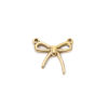 Picture of 2 PCs Eco-friendly 304 Stainless Steel Clothes Connectors Charms Pendants 18K Gold Plated Bowknot Hollow 19mm x 18mm