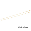 Imagen de 1 Unidad Recubrimiento al Vacío PVD Ecológico Sencillo & Casual 18K Oro Real Chapado 304 Acero Inoxidable Cadena de Cable Cruz Collares Para Mujeres Regalo 40cm longitud, Tamaño de la Cadena: 40cm