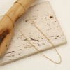 Imagen de 1 Unidad Recubrimiento al Vacío PVD Ecológico Sencillo & Casual 18K Oro Real Chapado 304 Acero Inoxidable Cadena de Cable Cruz Collares Para Mujeres Regalo 40cm longitud, Tamaño de la Cadena: 40cm