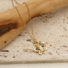 Imagen de 1 Unidad Recubrimiento al Vacío PVD Ecológico Sencillo & Casual 18K Oro Real Chapado 304 Acero Inoxidable Cadena de Cable Cruz Collares Para Mujeres Regalo 40cm longitud, Tamaño de la Cadena: 40cm