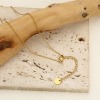 Imagen de 1 Unidad Recubrimiento al Vacío PVD Ecológico Sencillo & Casual 18K Oro Real Chapado 304 Acero Inoxidable Cadena de Cable Cruz Collares Para Mujeres Regalo 40cm longitud, Tamaño de la Cadena: 40cm