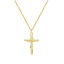 Bild von 1 Strang Umweltfreundlich Exquisit Religiös 18K Echtgold plattiert Messing Kreuz Gliederketten Christus Jesus Kreuz Kruzifix Anhänger Halskette Unisex Geschenk 46cm + 6cm lang