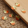 Picture of 1 Piece Eco-friendly PVD Vacuum Plating 304 Stainless Steel Charms 18K Gold Plated Multicolor Lemon Beverages Enamel 15mm x 13mm