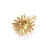 Picture of 2 PCs Eco-friendly PVD Vacuum Plating 304 Stainless Steel Galaxy Pendants 18K Gold Plated Sun Face 3.1cm x 2.7cm