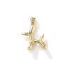 Picture of 2 PCs Brass Charm Pendant 18K Gold Plated Dog Animal 3D 23mm x 16mm