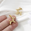 Picture of 2 PCs Brass Charm Pendant 18K Gold Plated Dog Animal 3D 23mm x 16mm