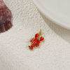 Imagen de 1 Piece Eco-friendly Brass Ocean Jewelry Charms 18K Real Gold Plated Red Enamel Lobster 3D 24mm x 10mm