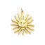 Immagine di 1 Pz Ecologico Ottone Galassia Ciondoli Pendenti 18K Vero Oro Placcato Sole Sorriso 3.6cm x 3cm