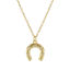 Изображение 1 Piece Eco-friendly Stylish West Cowboy 18K Real Gold Plated Transparent Clear Brass & Cubic Zirconia Link Cable Chain Luck Horseshoe Pendant Charm Necklace For Women Gift 46cm(18.1") + 6cm(2.4") long
