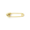 Picture of 1 Piece Brass Valentine's Day Pendants 18K Gold Plated Pin Heart 3D Clear Cubic Zirconia 3.9cm x 1cm