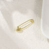 Picture of 1 Piece Brass Valentine's Day Pendants 18K Gold Plated Pin Heart 3D Clear Cubic Zirconia 3.9cm x 1cm