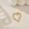 Picture of 2 PCs Eco-friendly Brass Valentine's Day Charms 18K Real Gold Plated Heart 28mm x 20mm