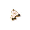 Imagen de 2 PCs Eco-friendly PVD Vacuum Plating 304 Stainless Steel Ocean Jewelry Charms 18K Gold Plated Multicolor Pearlized Roller Skates Enamel 13mm x 12.5mm