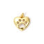 Изображение 2 PCs Eco-friendly Brass Pet Memorial Charms 18K Real Gold Plated Heart Paw Print Hollow 15mm x 12.5mm