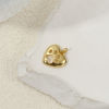 Imagen de 2 PCs Eco-friendly Brass Pet Memorial Charms 18K Real Gold Plated Heart Paw Print Hollow 15mm x 12.5mm